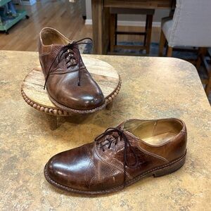 Bed Stu Cobbler Series Brown Leather Saddle Oxford